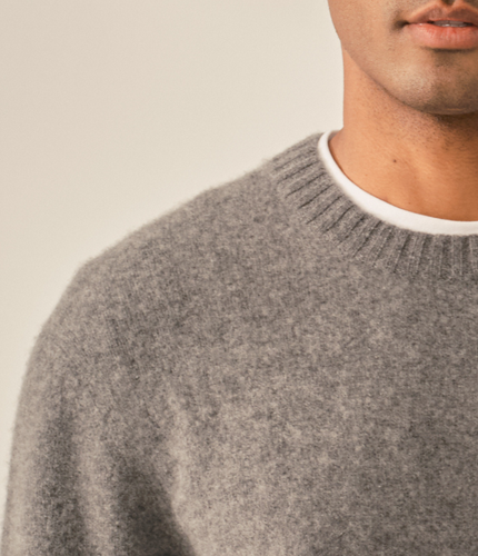 Le Pull Col Rond Cachemire Brossé Hagatan